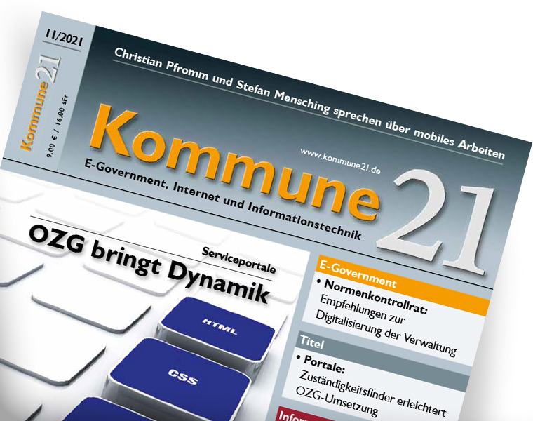 Titelseite Kommune21 - Ausgabe 2021-11