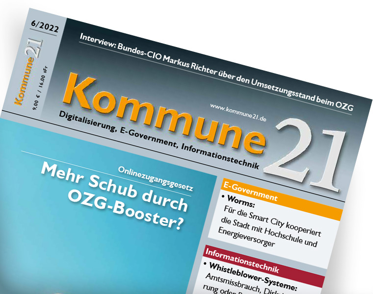 Titelseite Kommune21 - Ausgabe 2022-06