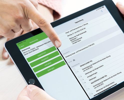 Tablet mit voteRICH