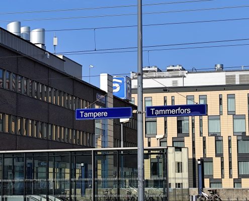 STERNBERG Emely Auslandspraktikum Tampere Finnland. Bild vom Hauptbahnhof in Tampere.